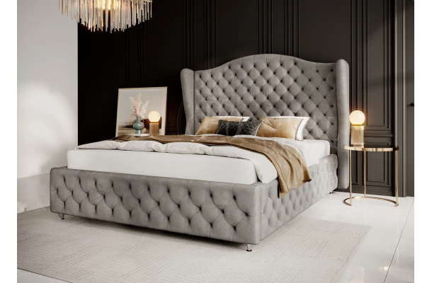 Łóżko tapicerowane glamour ROYAL - stylowe