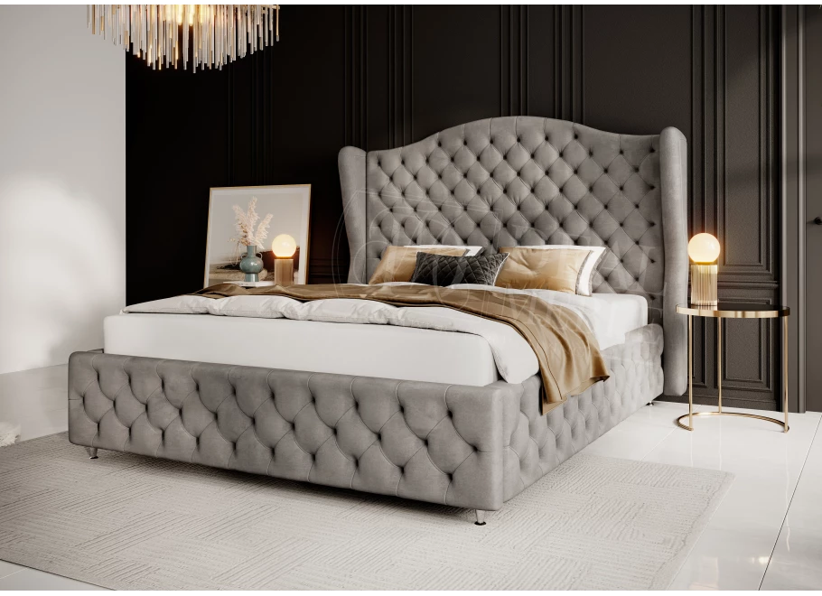 Łóżko tapicerowane glamour ROYAL