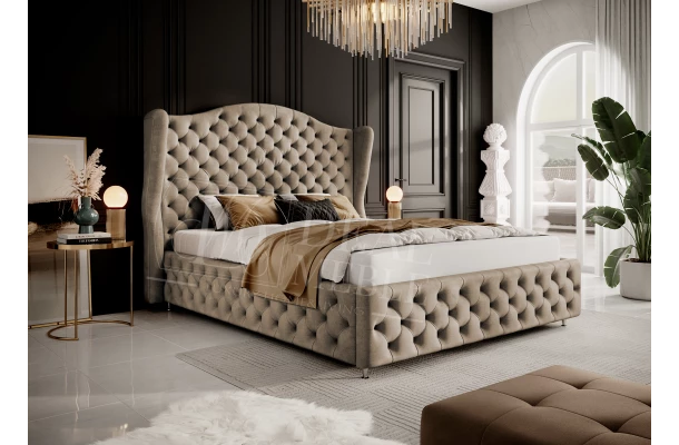 Łóżko tapicerowane glamour ROYAL - eleganckie