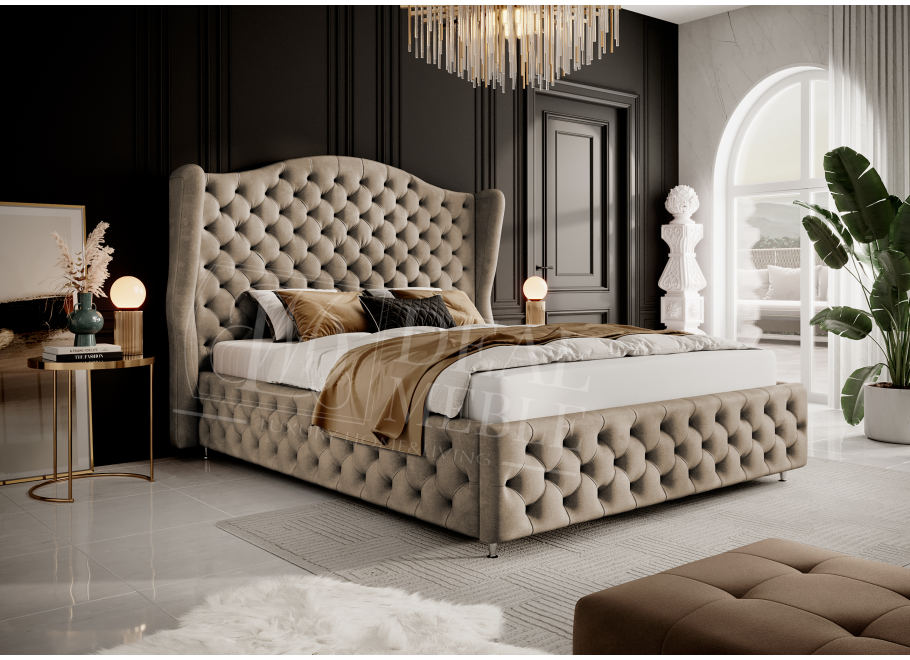 Łóżko tapicerowane glamour ROYAL 8