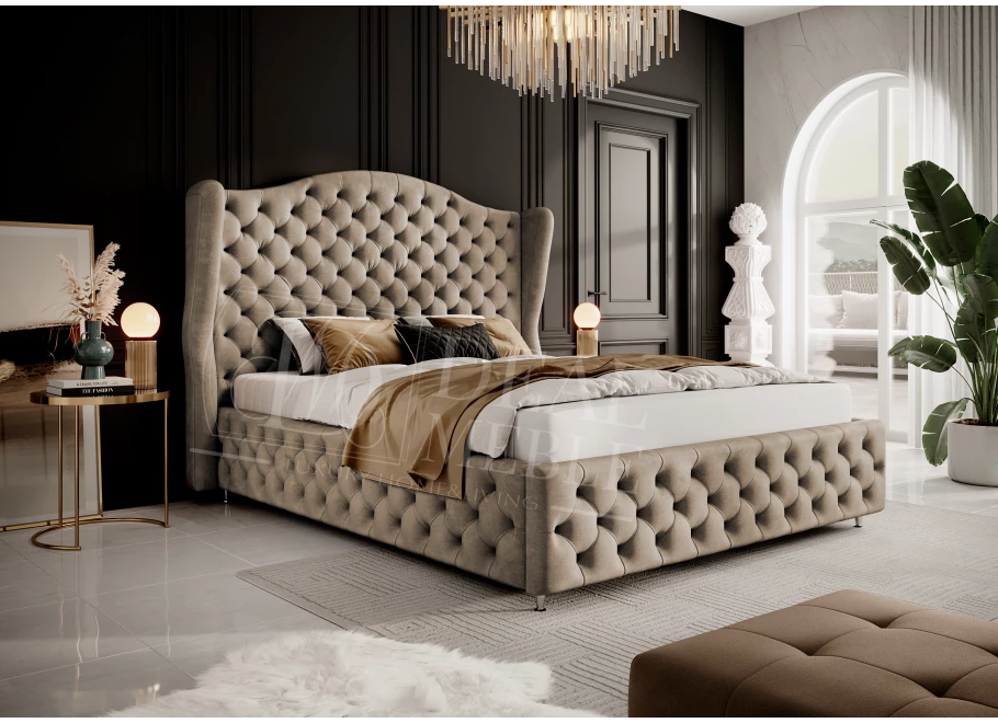 Łóżko tapicerowane glamour ROYAL
