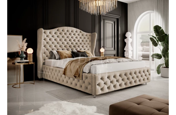 Łóżko tapicerowane glamour ROYAL - nowoczesne