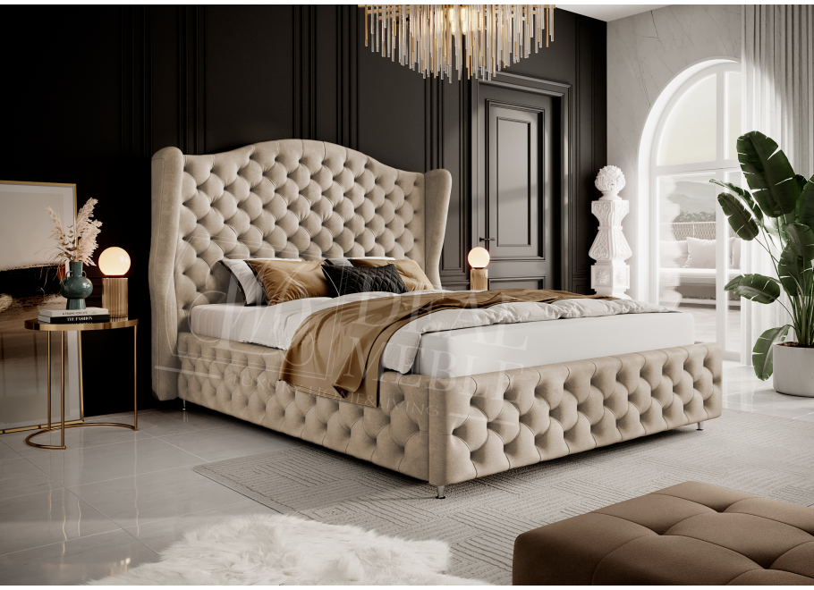 Łóżko tapicerowane glamour ROYAL 9