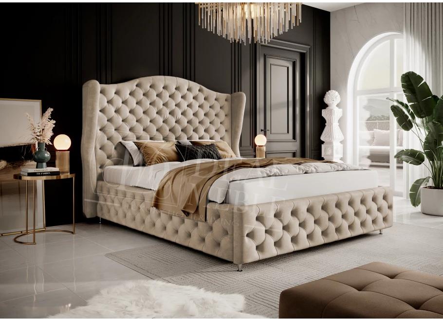 Łóżko tapicerowane glamour ROYAL