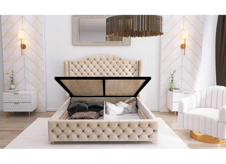 Łóżko tapicerowane glamour ROYAL