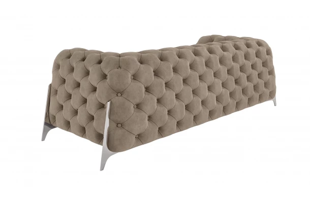 Sofa trzyosobowa pikowana glamour Chesterfield KALIFORNIA 3 - wygodne