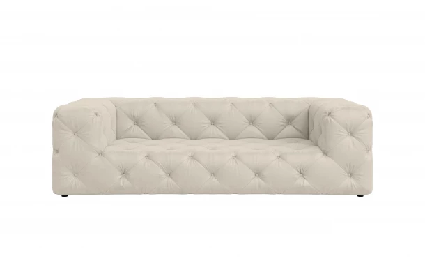 Sofa trzyosobowa pikowana premium Chesterfield BENTLEY - praktyczne