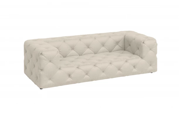 Sofa trzyosobowa pikowana premium Chesterfield BENTLEY - wypoczynkowe