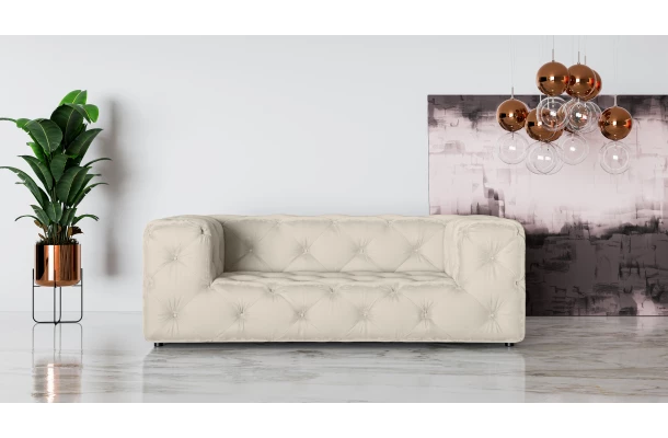 Sofa dwuosobowa pikowana premium Chesterfield BENTLEY - praktyczne