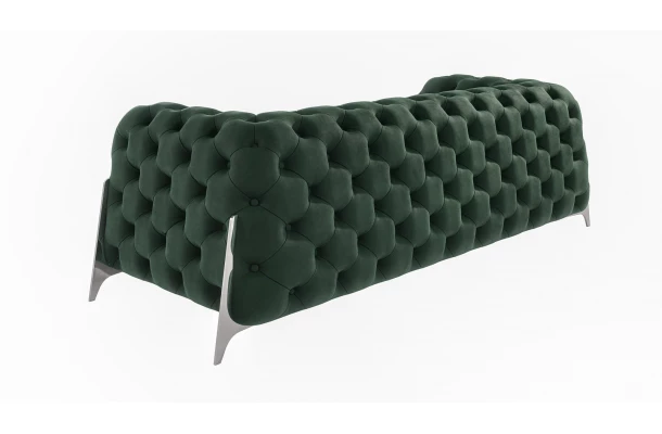 Sofa trzyosobowa pikowana glamour Chesterfield KALIFORNIA 3 - nowoczesne