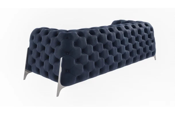 Sofa trzyosobowa pikowana glamour Chesterfield KALIFORNIA 3 - eleganckie