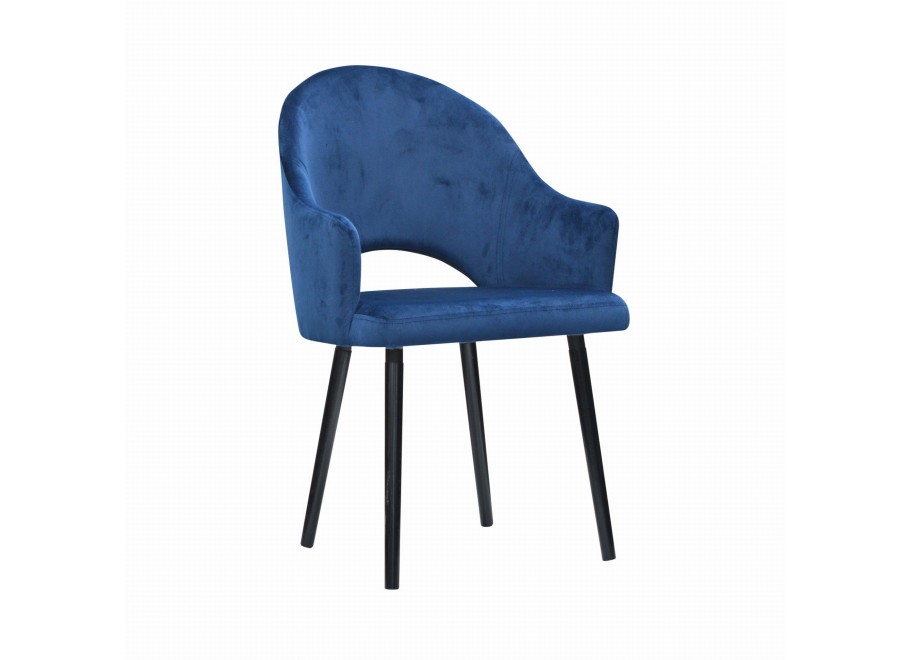 Krzesło tapicerowane czarne KANS 2