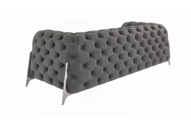 Sofa trzyosobowa pikowana glamour Chesterfield KALIFORNIA 3 - spanie