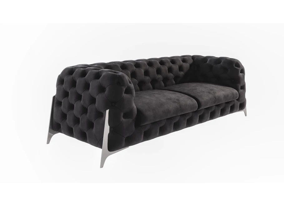 Sofa trzyosobowa pikowana glamour Chesterfield KALIFORNIA 3