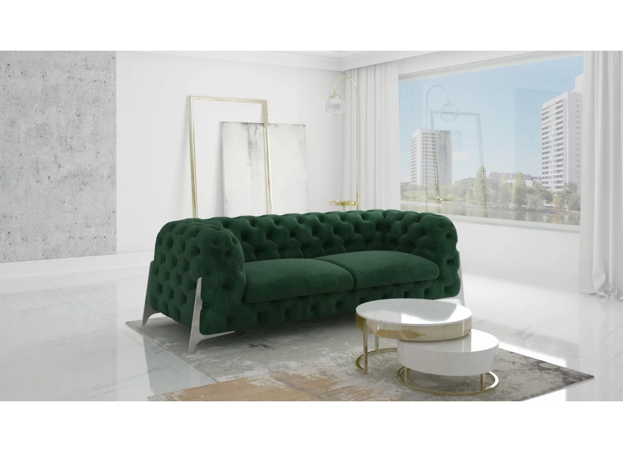 Sofa trzyosobowa pikowana glamour Chesterfield KALIFORNIA 3