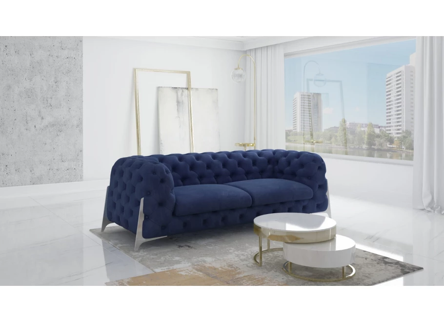 Sofa trzyosobowa pikowana glamour Chesterfield KALIFORNIA 3