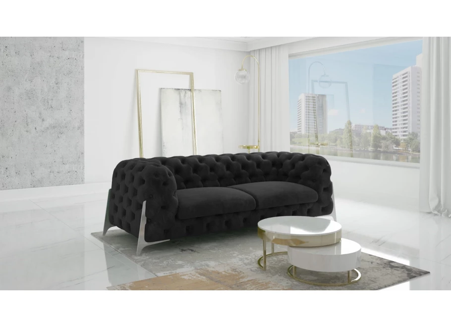 Sofa trzyosobowa pikowana glamour Chesterfield KALIFORNIA 3