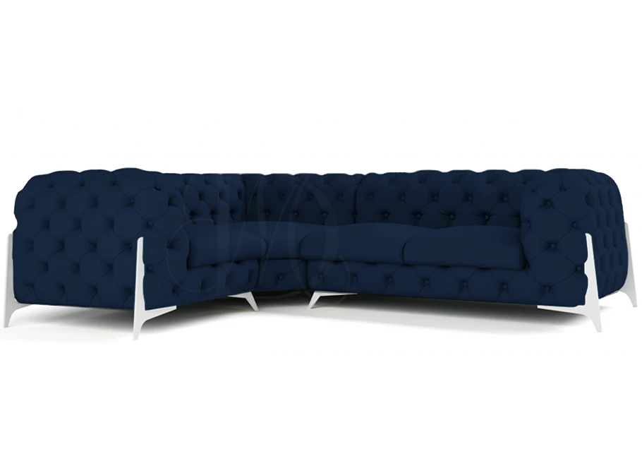 Narożnik czteroosobowy pikowany glamour Chesterfield KALIFORNIA 1+E+2 Narożnik czteroosobowy pikowany glamour Chesterfield KALIFORNIA 1+E+2