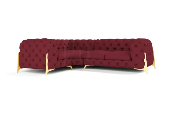 Narożnik czteroosobowy pikowany glamour Chesterfield KALIFORNIA 1+E+2 - luksusowe Narożnik czteroosobowy pikowany glamour Chesterfield KALIFORNIA 1+E+2 - luksusowe