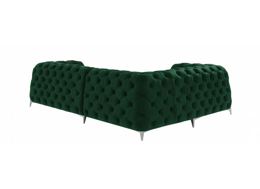 Narożnik czteroosobowy pikowany glamour Chesterfield KALIFORNIA 1+E+2 6