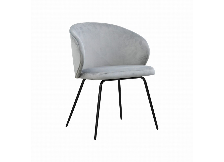 Krzesło tapicerowane czarne ALIS 2