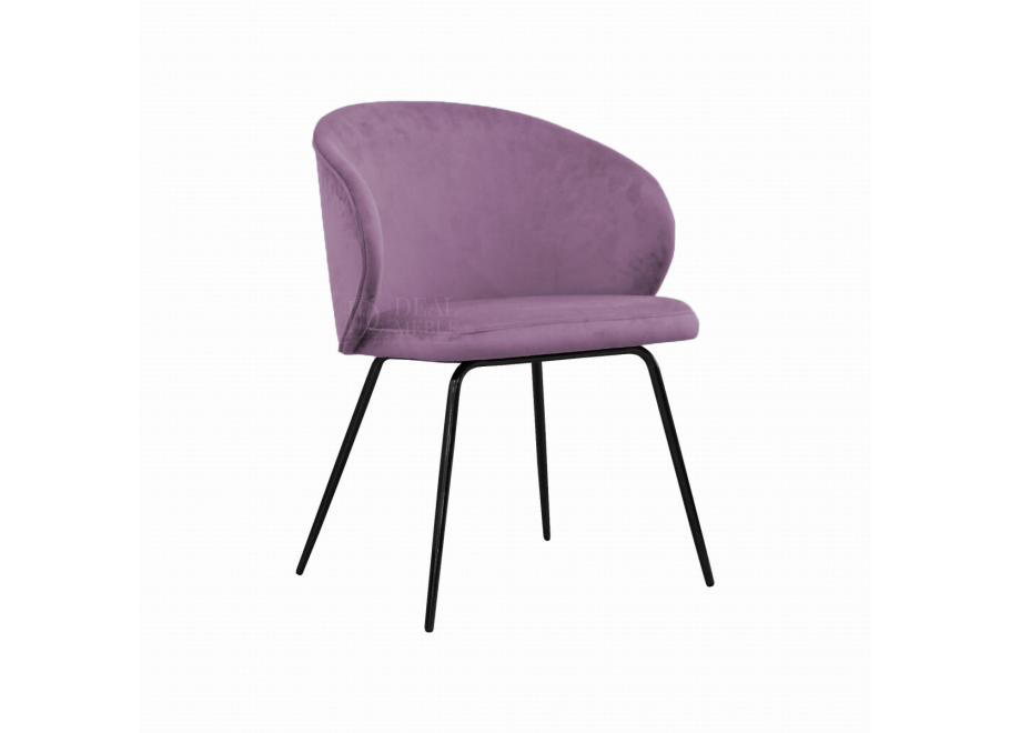 Krzesło tapicerowane czarne ALIS 4