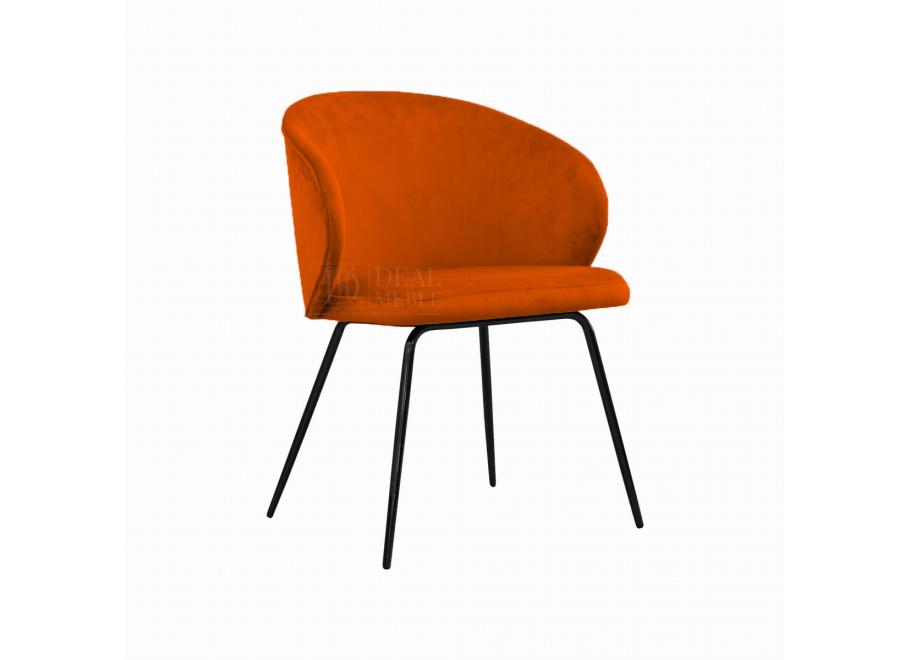 Krzesło tapicerowane czarne ALIS 6