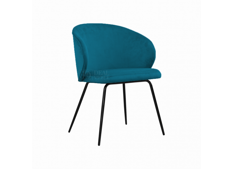 Krzesło tapicerowane czarne ALIS 7