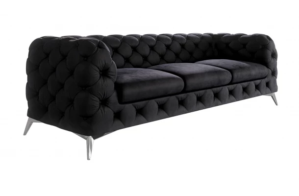 Sofa trzyosobowa pikowana glamour Chesterfield TEO 3 - komfortowe Sofa trzyosobowa pikowana glamour Chesterfield TEO 3 - komfortowe