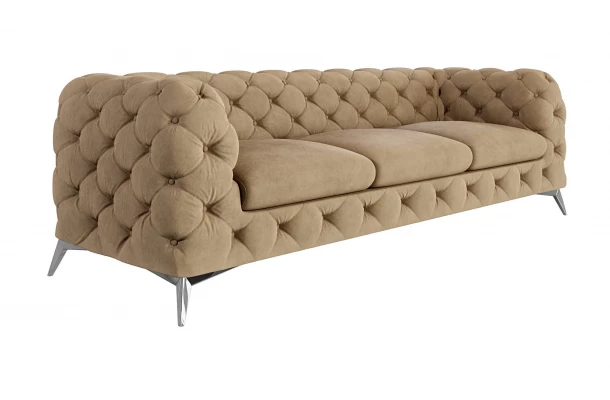 Sofa trzyosobowa pikowana glamour Chesterfield TEO 3 - praktyczne Sofa trzyosobowa pikowana glamour Chesterfield TEO 3 - praktyczne