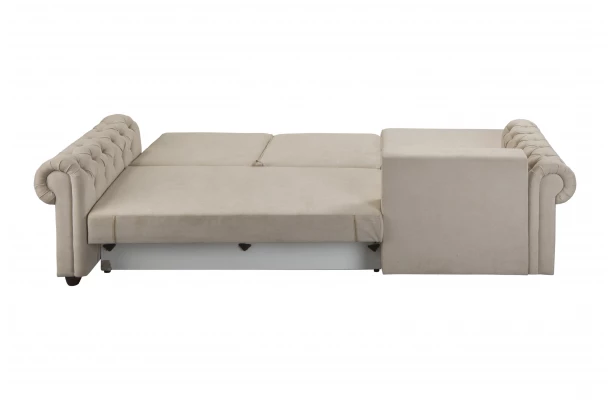 Narożnik czteroosobowy pikowany glamour LUZERN - design i funkcjonalnosc w parze