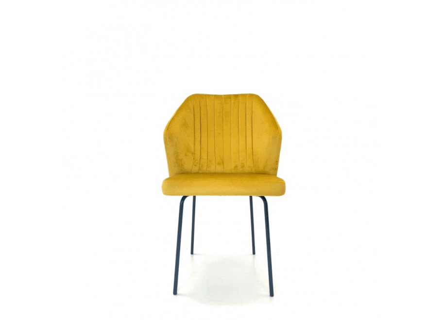 Krzesło tapicerowane  czarne ROMA 4