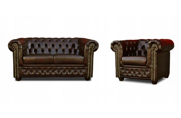 Sofa dwuosobowa pikowana Chesterfield FELIX 2 - design i funkcjonalnosc w parze