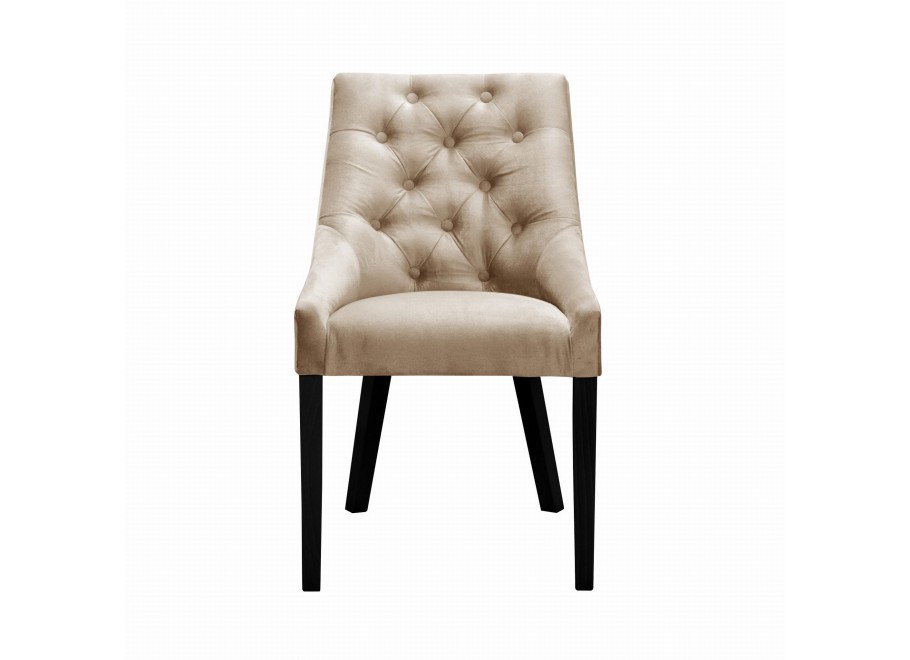 Krzesło nowoczesne chesterfield czarne ETVAS PIK 3