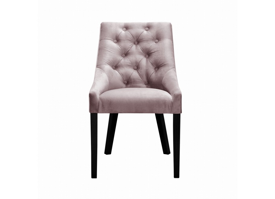 Krzesło nowoczesne chesterfield czarne ETVAS PIK 4