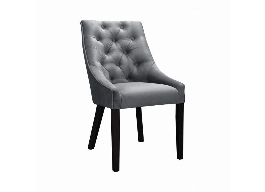 Krzesło nowoczesne chesterfield czarne ETVAS PIK 5