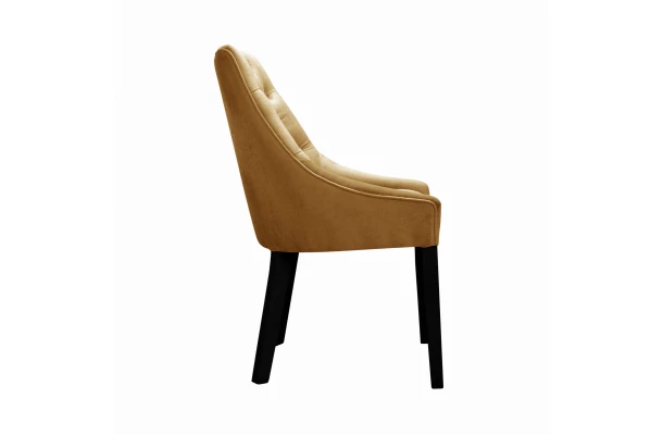 Krzesło nowoczesne chesterfield czarne ETVAS PIK - elegancja