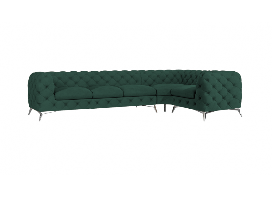 Narożnik pięcioosobowy luksusowy pikowany Chesterfield TEO 3+E+1 3
