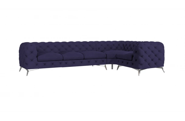 Narożnik pięcioosobowy luksusowy pikowany Chesterfield TEO 3+E+1 - przestronne Narożnik pięcioosobowy luksusowy pikowany Chesterfield TEO 3+E+1 - przestronne