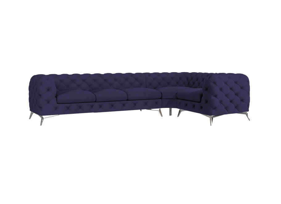 Narożnik pięcioosobowy luksusowy pikowany Chesterfield TEO 3+E+1 5