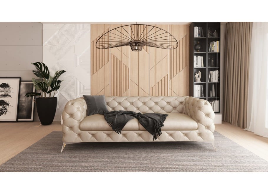 Zestaw mebli pikowanych glamour Chesterfield 2,5+2+1 TEO 4
