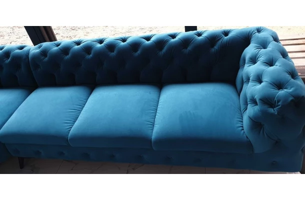 Narożnik sześcioosobowy pikowany KALIFORNIA 2+E+3 tk. venus velvet 2912 - design i funkcjonalnosc w parze