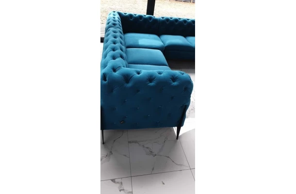 Narożnik sześcioosobowy pikowany KALIFORNIA 2+E+3 tk. venus velvet 2912 - design i funkcjonalnosc w parze