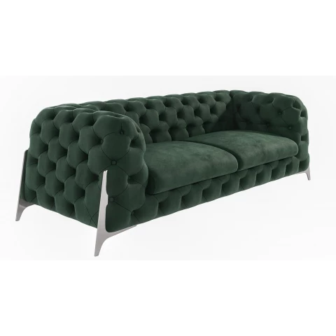Sofa trzyosobowa pikowana glamour Chesterfield KALIFORNIA 3...