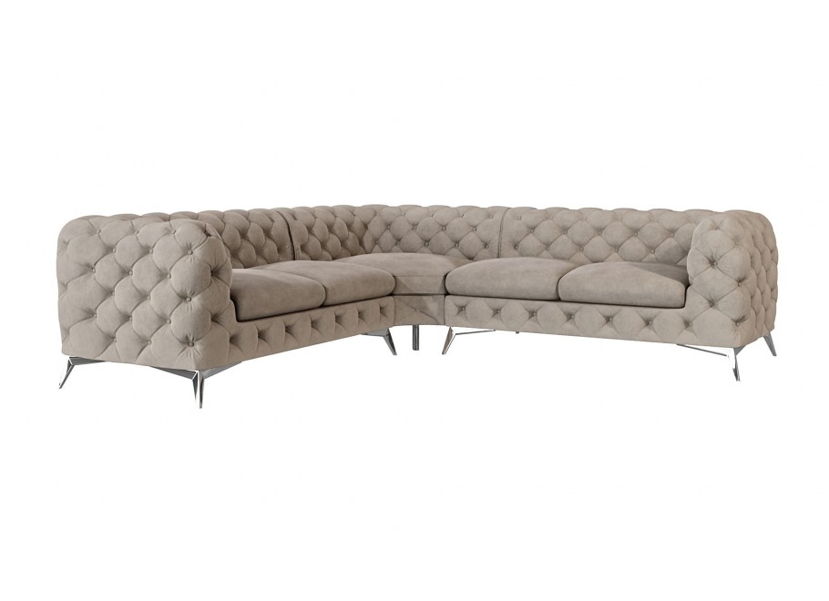 Narożnik pięcioosobowy luksusowy pikowany Chesterfield TEO 2+E+2 6
