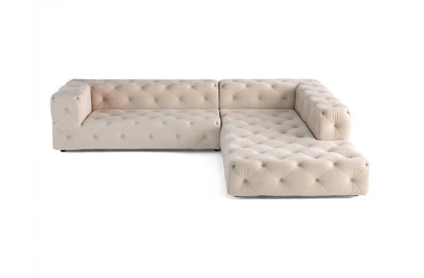 Narożnik pięcioosobowy pikowany glamour BENTLEY - design i funkcjonalnosc w parze