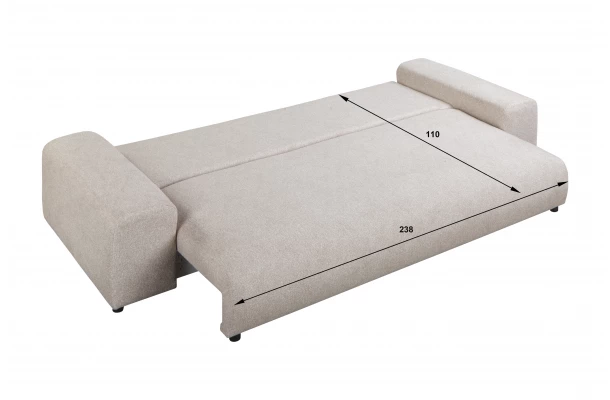 Sofa czteroosobowa z funkcją spania nowoczesna Candi - design i funkcjonalnosc w parze