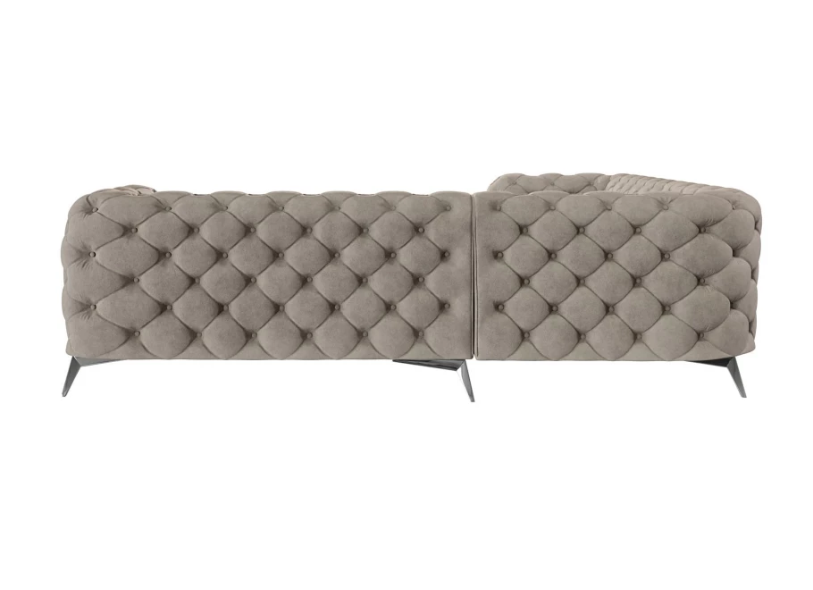 Narożnik pięcioosobowy luksusowy pikowany Chesterfield TEO 2+E+2