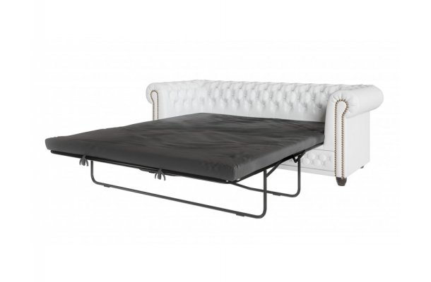 Sofa trzyosobowa z funkcją spania pikowana Chesterfield FELIX 3