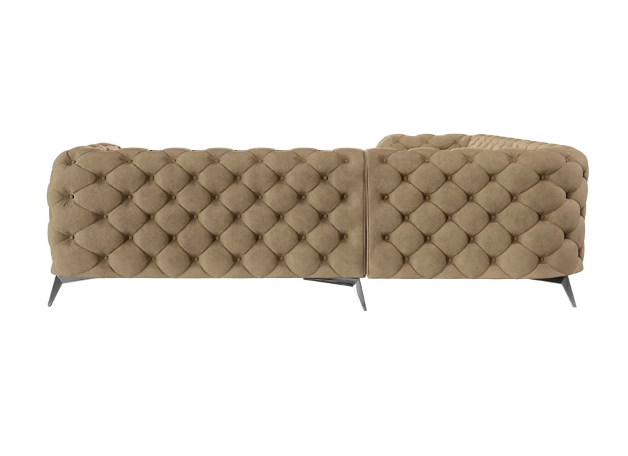 Narożnik pięcioosobowy luksusowy pikowany Chesterfield TEO 2+E+2